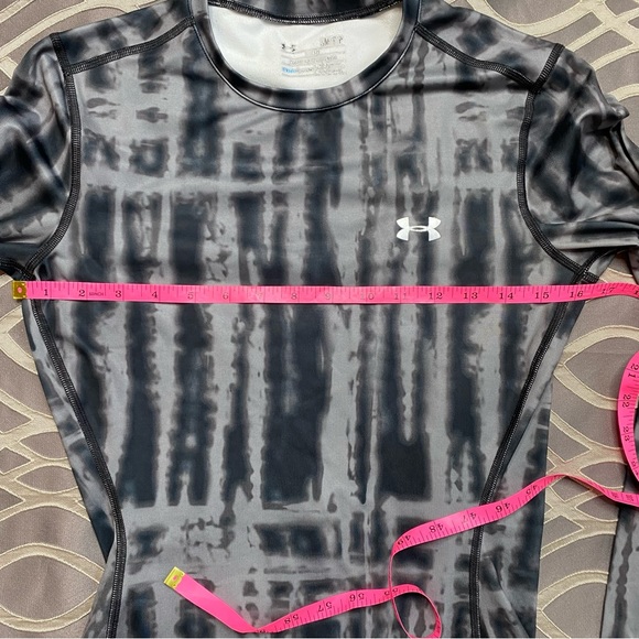 Long sleeve tie dye athletic shirt black gray - Picture 4 of 7